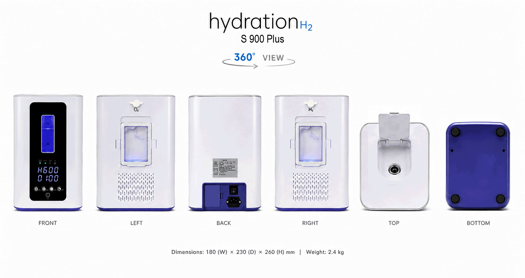 Hydration-H₂ S 900 Plus technical overview